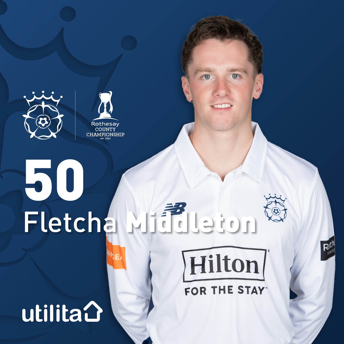 A quickfire fifty from Fletcha Middleton off 51 balls ⚡️ HAM: 69-0 (19)